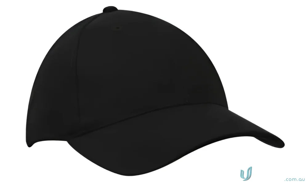 Black brushed cotton cap with contrasting peak from Brushed Heavy Cotton Cap collection