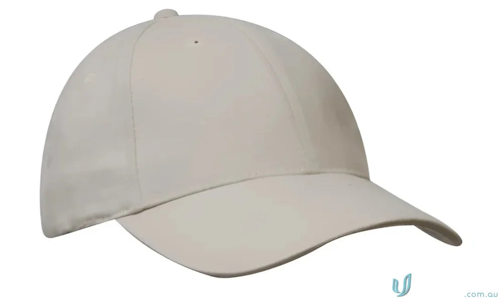 Beige brushed cotton cap with contrasting peak from Brushed Heavy Cotton Cap collection