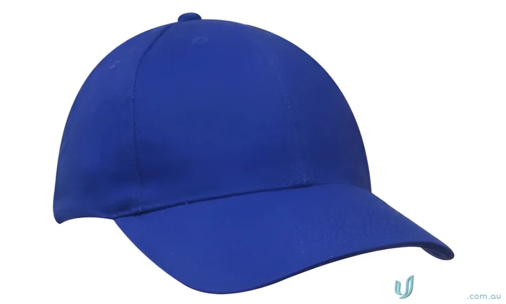 Blue brushed cotton cap with contrasting peak, part of the Brushed Heavy Cotton Cap collection