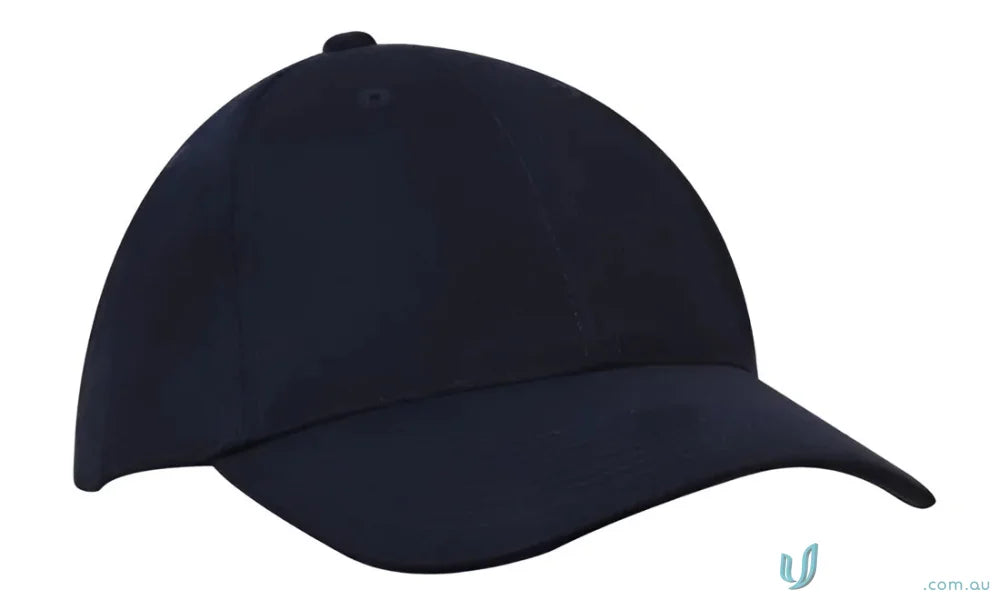 Navy blue heavy brushed cotton cap with contrasting peak from Brushed Heavy Cotton Cap line