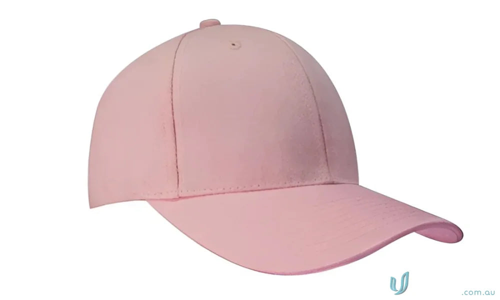 Pink heavy brushed cotton cap with contrasting peak from Brushed Heavy Cotton Cap lineup