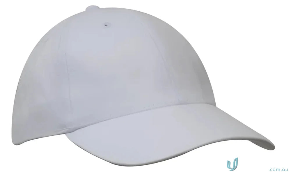 Plain white brushed cotton cap with contrasting peak, perfect heavy brushed cotton style