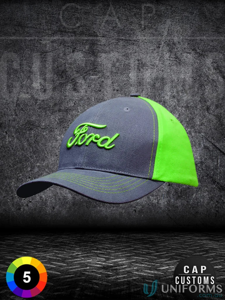 Two-tone Ford embroidered cap perfect for uniforms and workwear, check our faq link