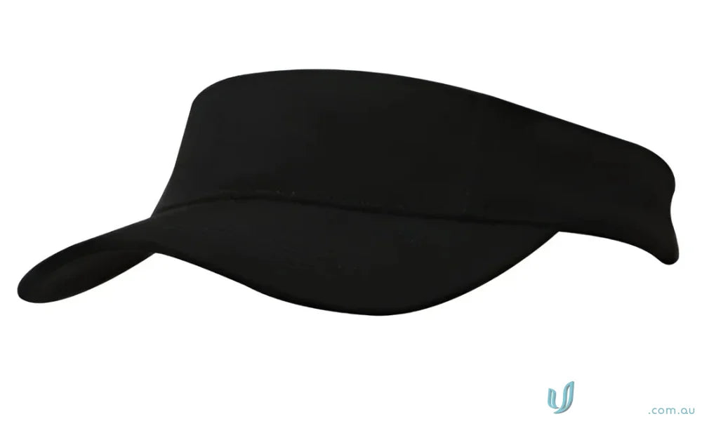 Black sun visor for uniforms and workwear, part of the Brushed Heavy Cotton Visor collection