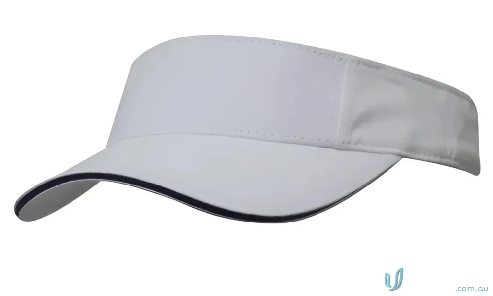 White visor with dark trim perfect for work uniforms and workwear style