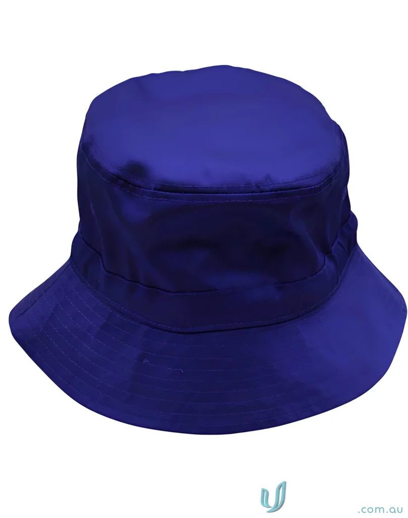 Blue spirit bucket hat with sun protection soft brim from Winning Spirit Bucket Hat collection