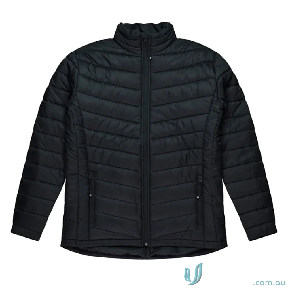 Black quilted puffer jacket from BULLER KIDS JACKETS perfect for buller jacket workwear or uniforms