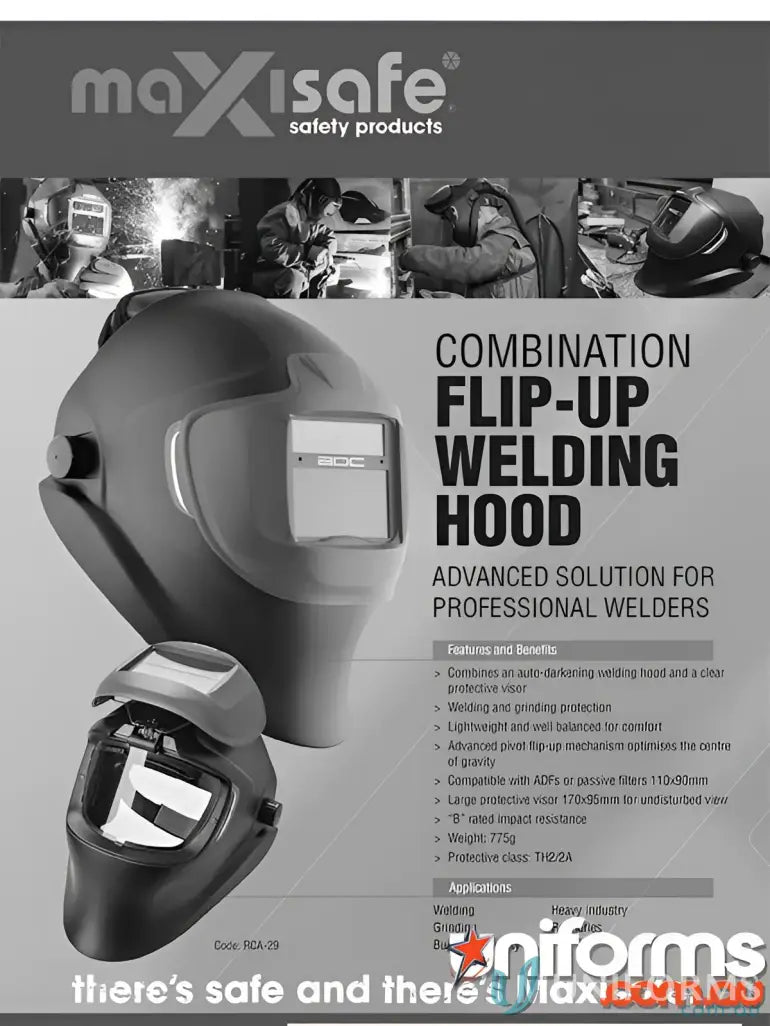 CA-29 Evolve Welding Hood with ADF V9-13 featuring protective visor and uniforms fit
