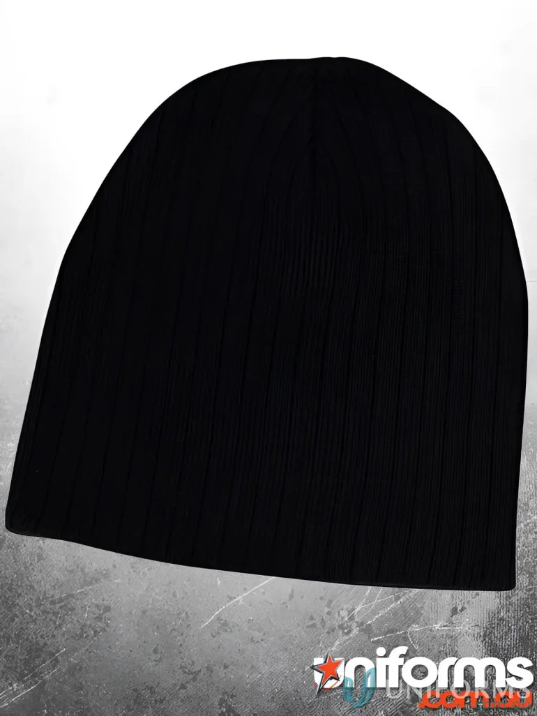 Black knit beanie from Winning Spirit Cable Knit Beanie, perfect to stay warm