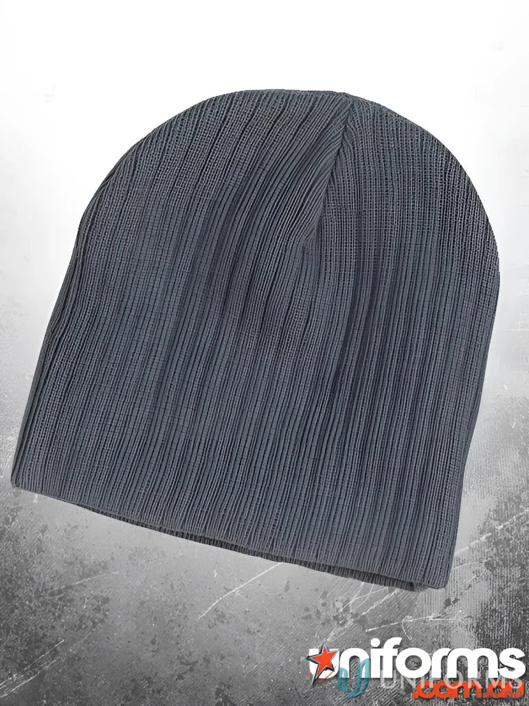 Gray ribbed knit beanie from Winning Spirit Cable Knit Beanie perfect to stay warm