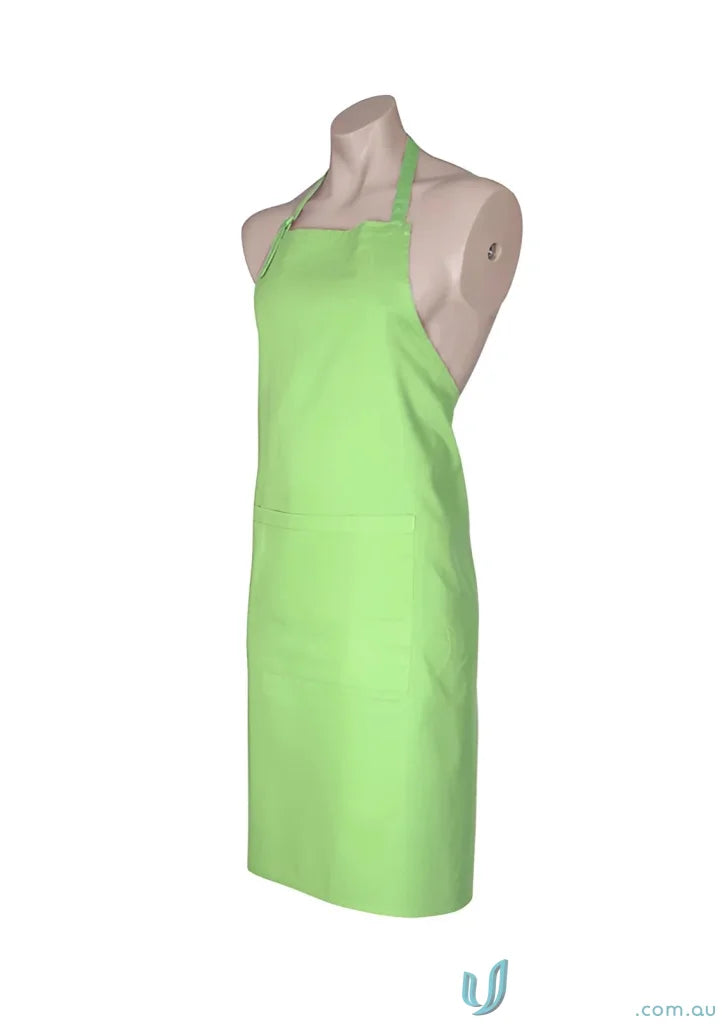 Green apron on mannequin from Cafe Bib Apron collection bib apron BA95