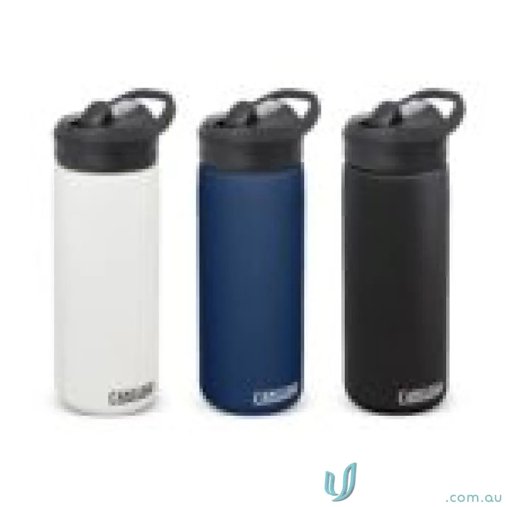 Three CamelBak Eddy+ 600ml bottles featuring vacuum insulated stainless steel and medical-grade silicone valve