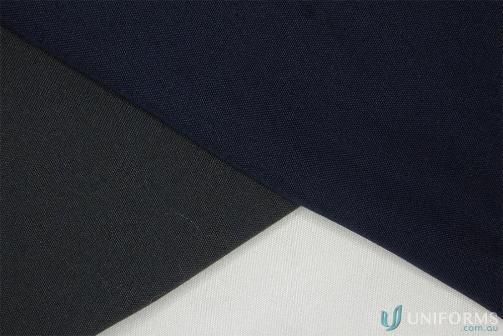 Two fabric swatches dark blue and black for Candidate LS Shirts 2035L men’s long sleeve