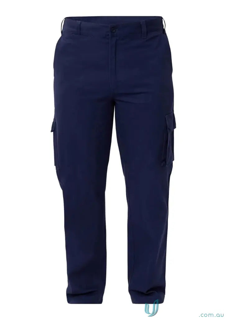 Navy blue cargo cotton drill trousers perfect for workwear uniforms and sun protection