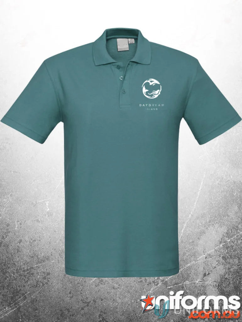 Teal polo shirt from CENTRAL Mens workwear collection, ideal for uniforms