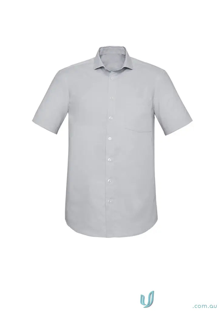 Gray short-sleeve Charlie Classic Fit SS Shirt with mechanical stretch RS968MS