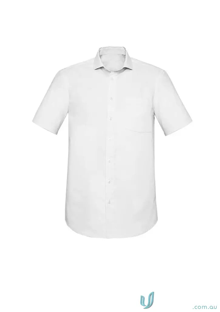 Charlie Classic Fit SS Shirt in white with mechanical stretch, RS968MS style