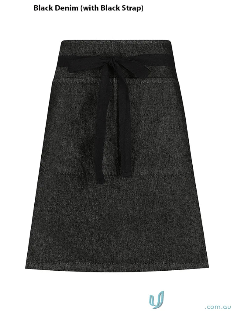 Charlie Waist Apron with black denim and cotton denim waist straps for style