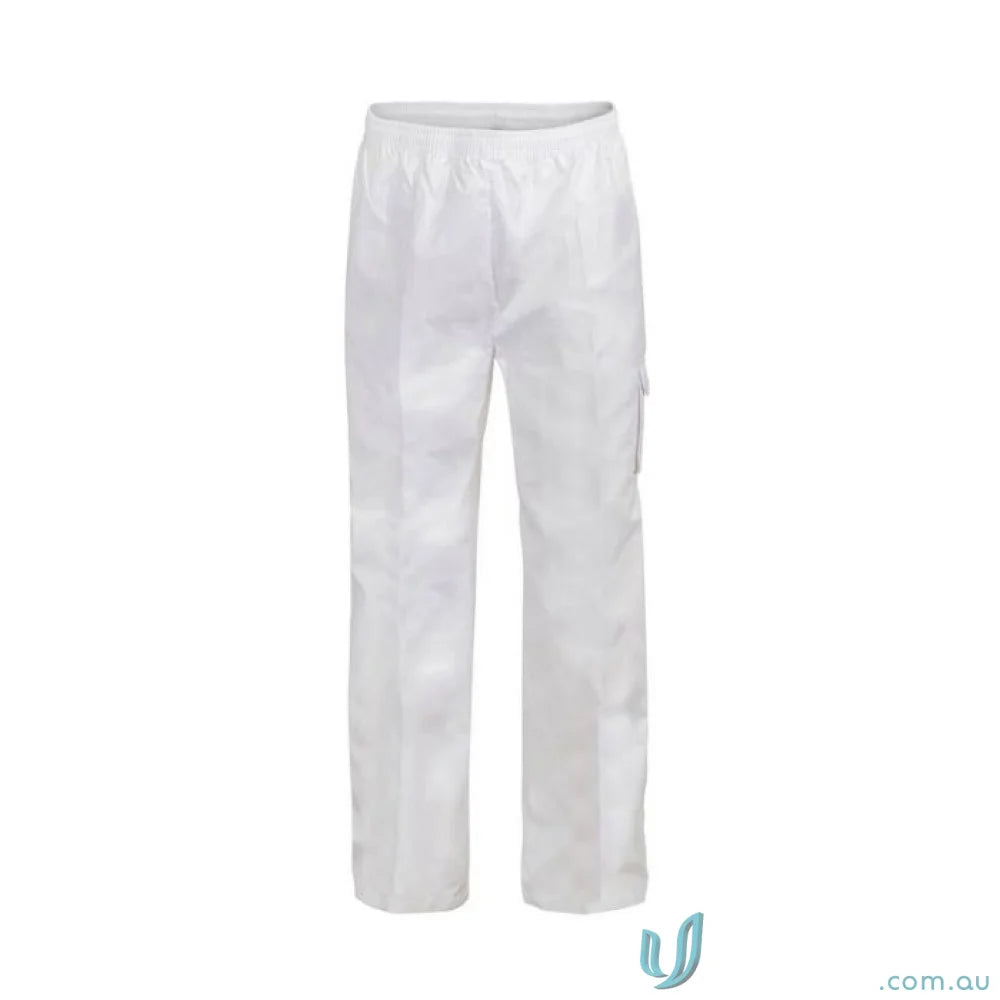 White painter’s pants in Chef Drawstring Cargo workwear for uniforms and comfort