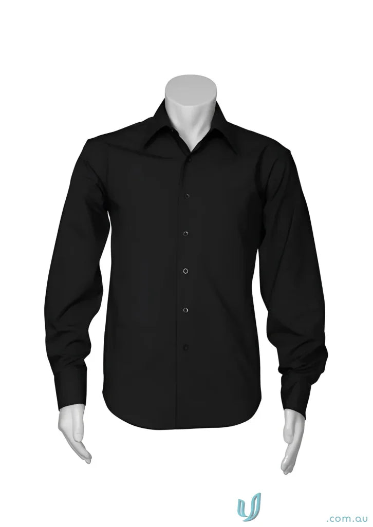 Black Chelsea LS Shirt, metro long sleeve dress shirt for a sleek look