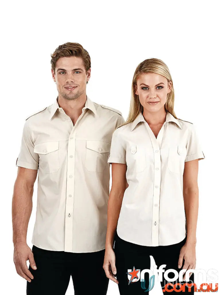 Matching khaki uniforms for workwear, Chelsea S/S Shirt for professional look