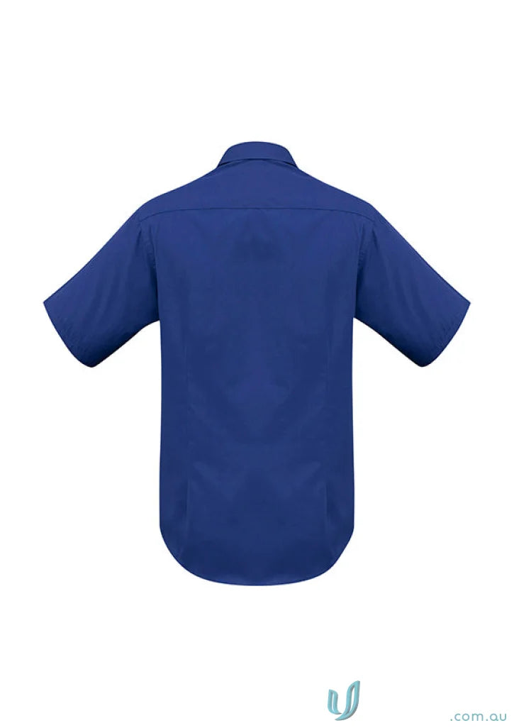 Blue Chelsea SS Shirt metro short sleeve tapered fit shirt made from poplin blend tee