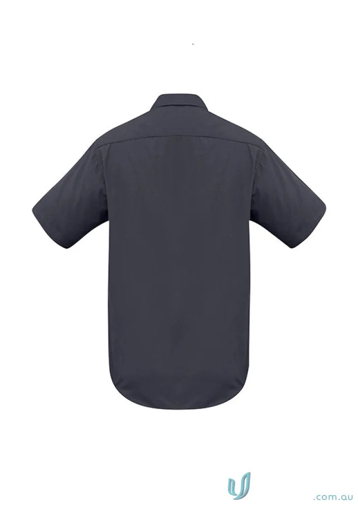 Gray short-sleeved Chelsea SS Shirt in metro short sleeve tapered fit poplin blend tee style