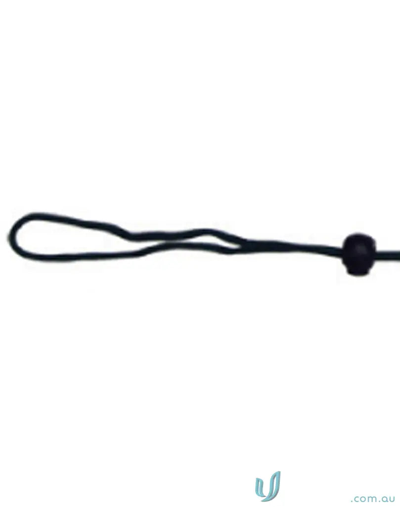 Black elastic cord with loop and bead for Chin Strap With Break-away Clip, perfect solution