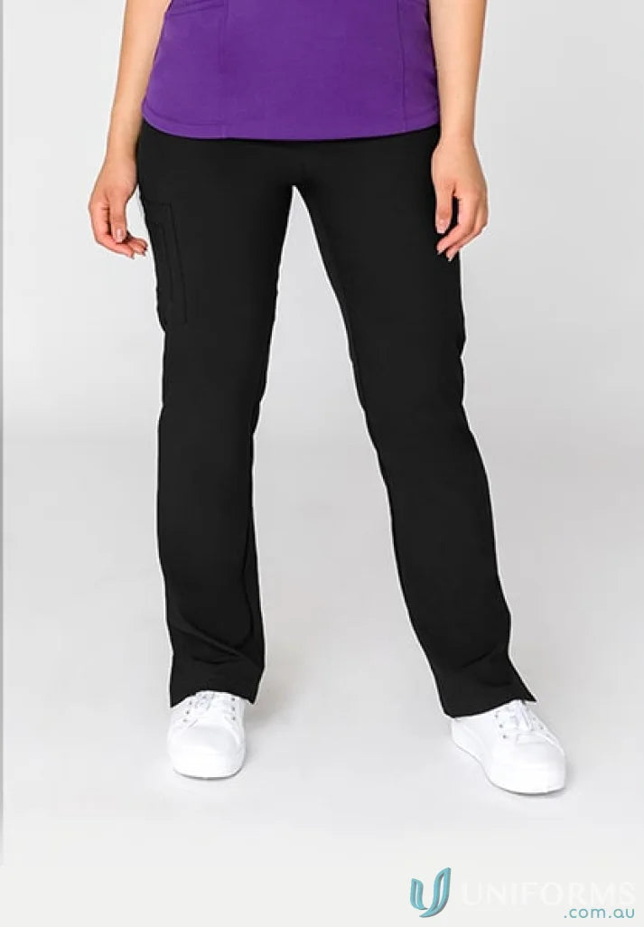 Black City Active Healthcare Pant with pockets and straight leg for uniforms