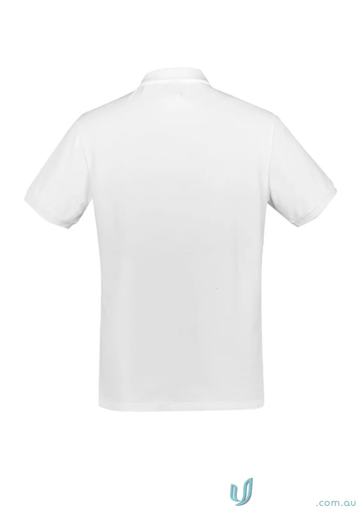 City Polo plain white short sleeve polo shirt with collar p105ms casual style