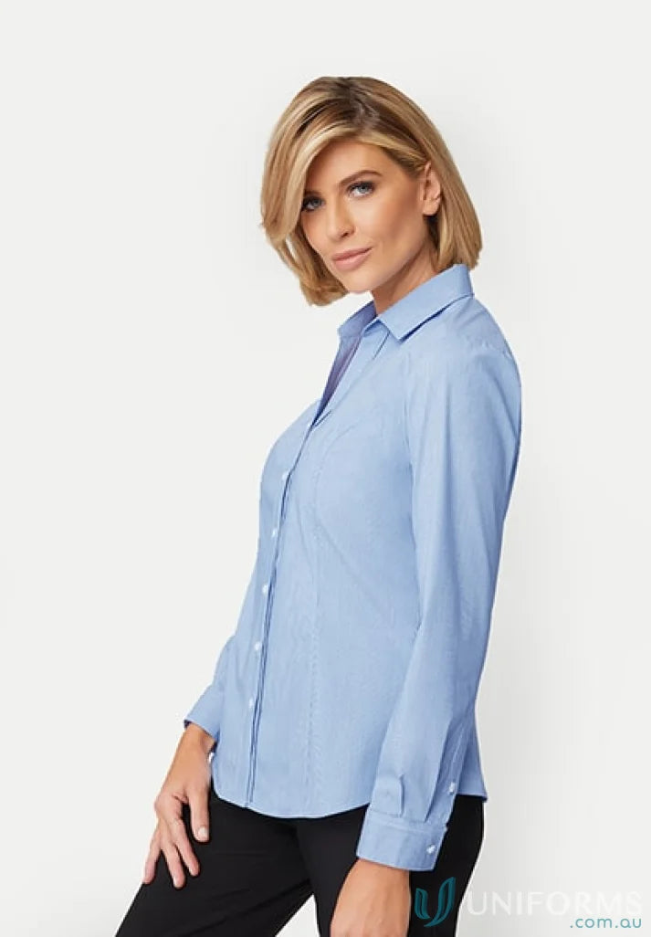 Light blue long sleeve shirt from City Stretch LS Pinfeather perfect for uniforms