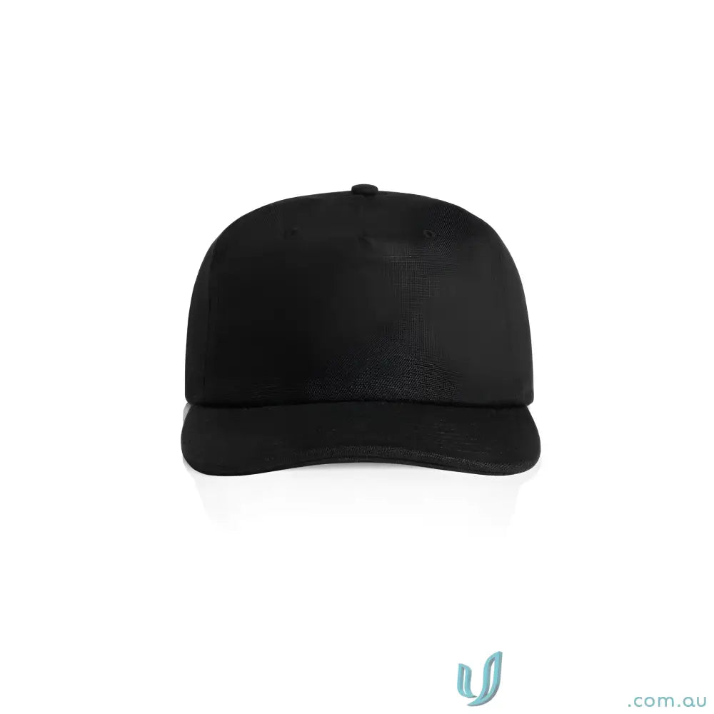 Black cotton twill Class Linen Cap with adjustable fastener and tonal under-peak lining