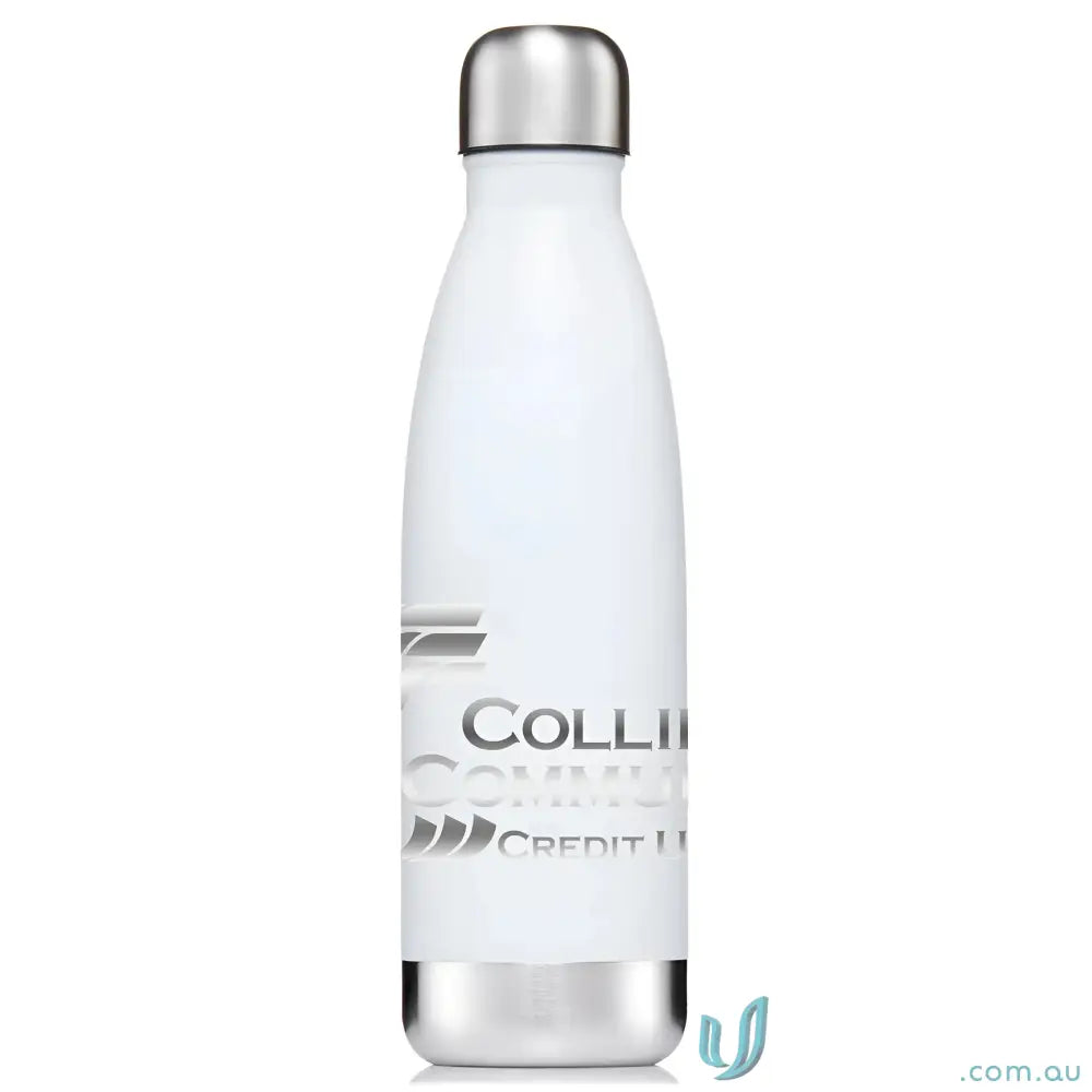 White metal water bottle, Classic 500ml stainless steel vacuum insulated drink cup