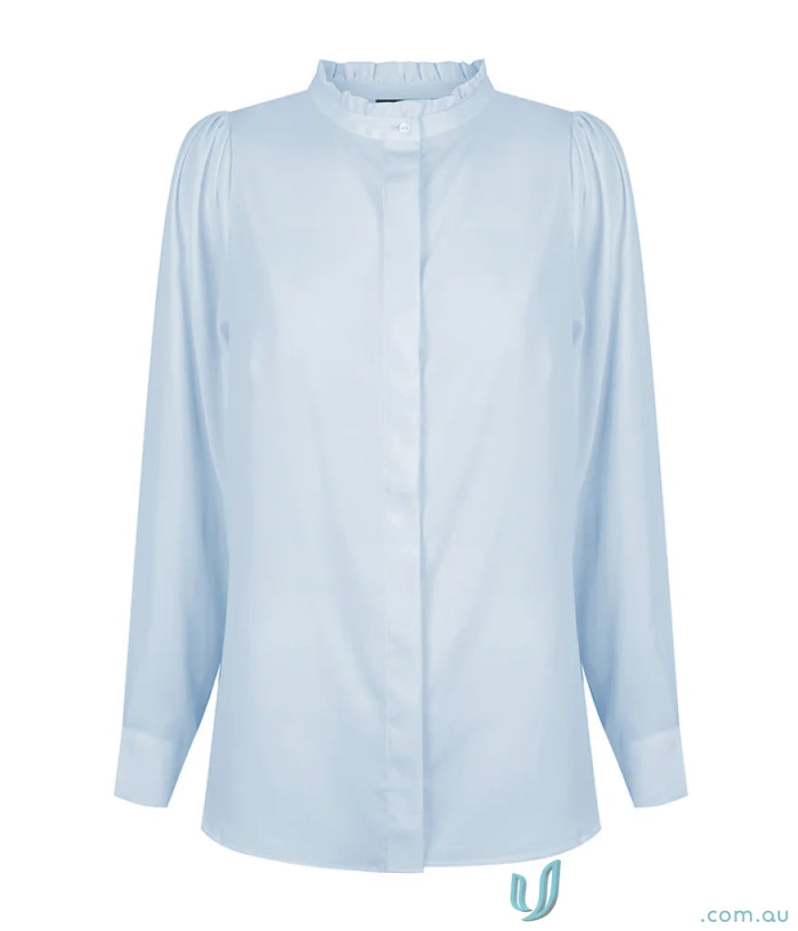 Light blue Bailey Elegance Long-Sleeved Blouse for stylish casual wear