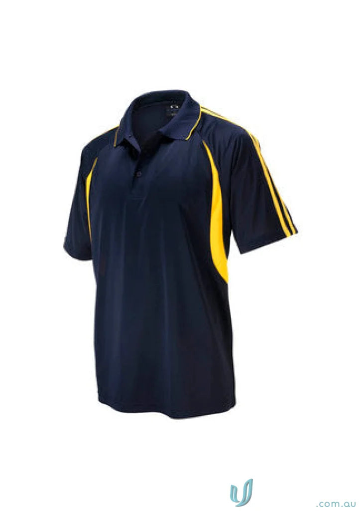 Navy and yellow ladies flash polo from Biz Collection Ladies collection ladies flash polo shirt