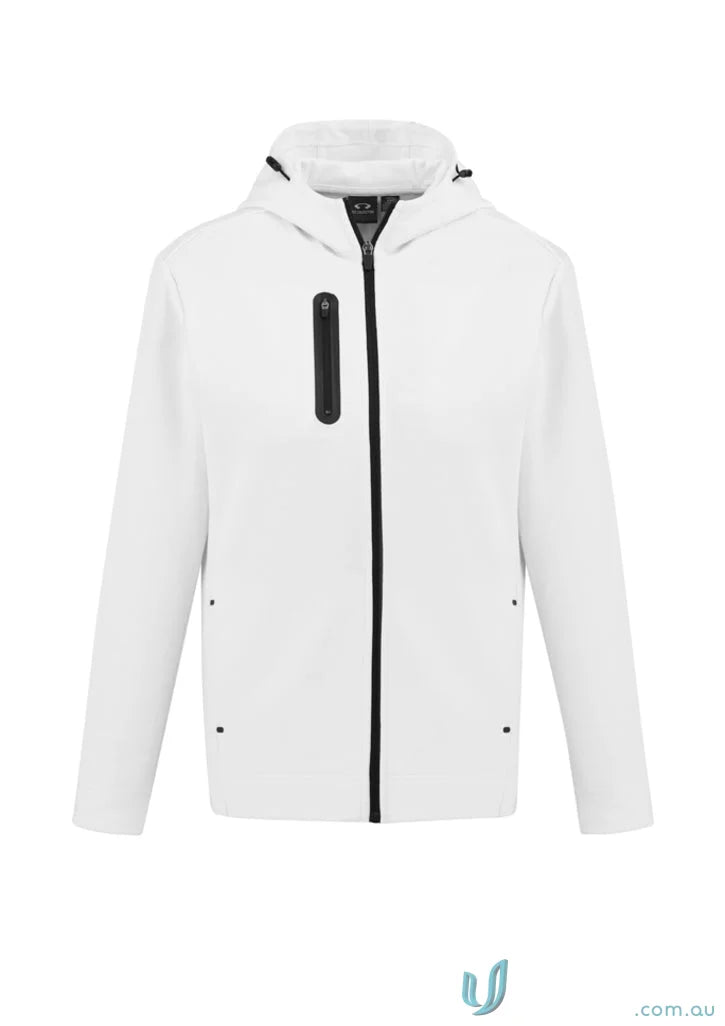 White hooded jacket with black zipper, perfect for ladies neo hoodie clearance, sw926l ladies
