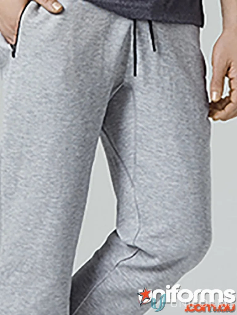 Gray sweatpants with drawstring from the Biz Collection Mens Neo Track Pant TP927M, perfect comfort