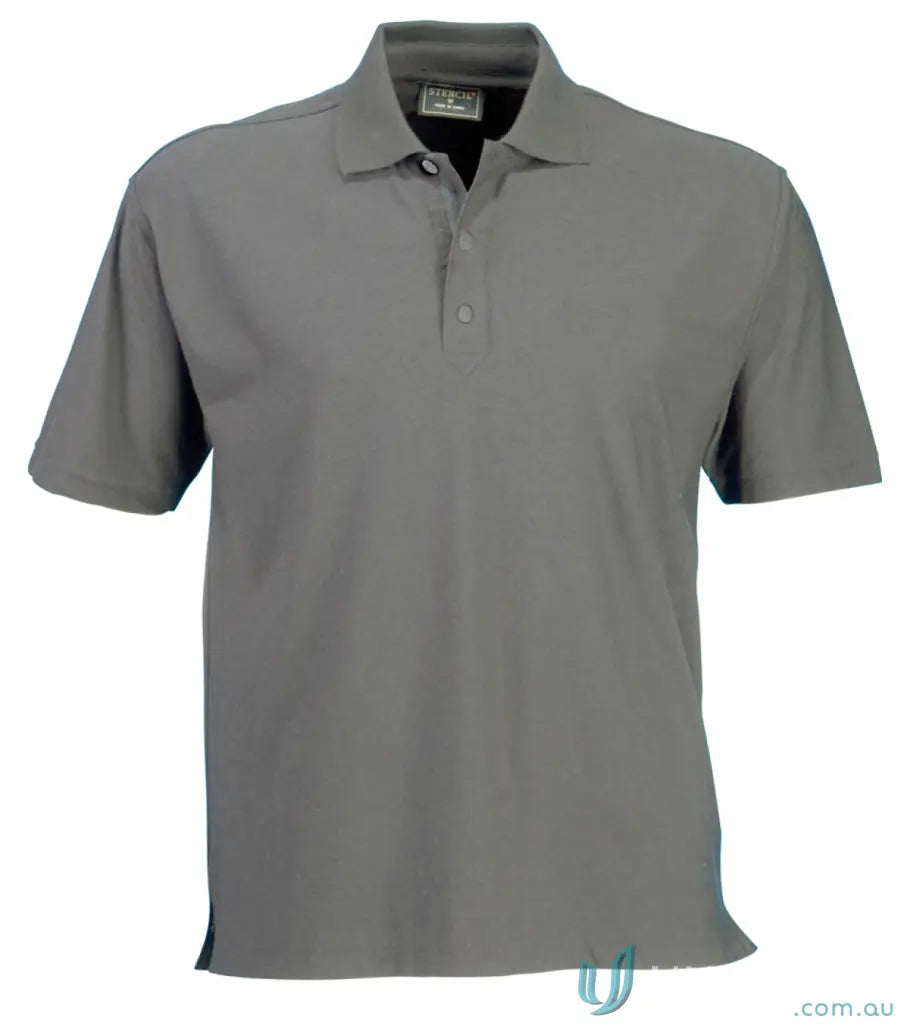 Gray Solar-Lite Polo made from responsible corn fibre with advanced tech features