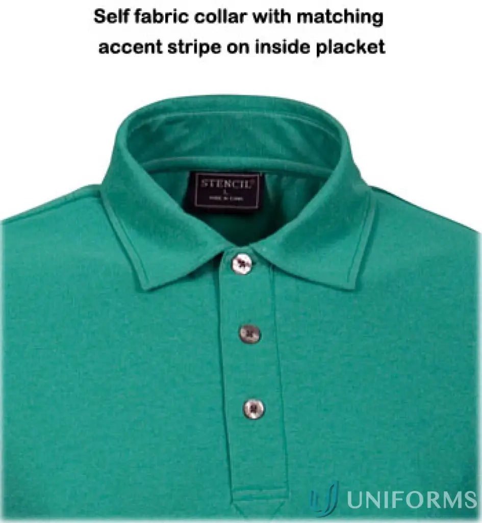 Green Solar-Lite Polo made from responsible corn fibre with ecologically responsible blend
