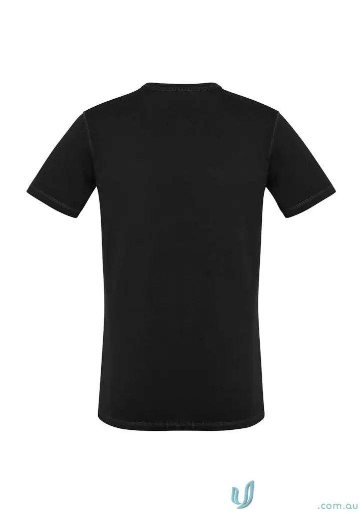 Black short-sleeved vintage tee from t811m Biz Collection made with single jersey fabric