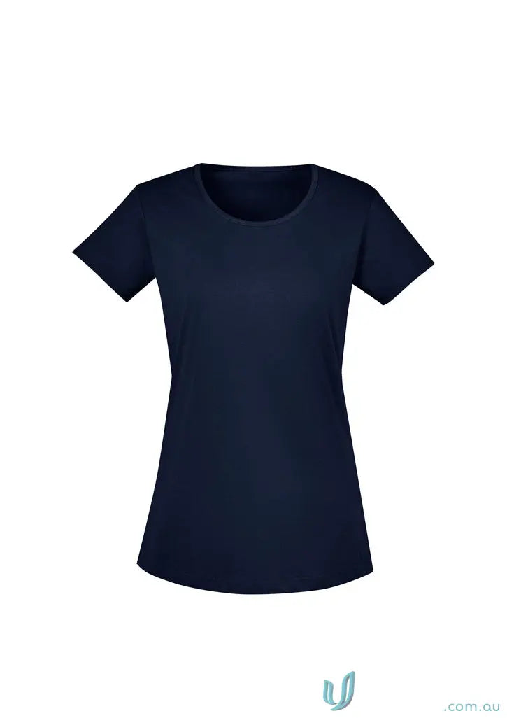 Navy blue Womens Streetworx Tee Shirt with taped shoulder for clearance womens streetworx sale
