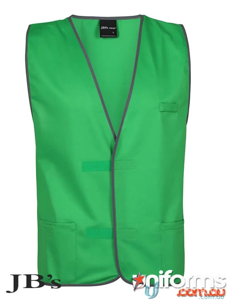 Green safety vest from Coloured Tricot Vest, perfect for extra large uniforms sizing
