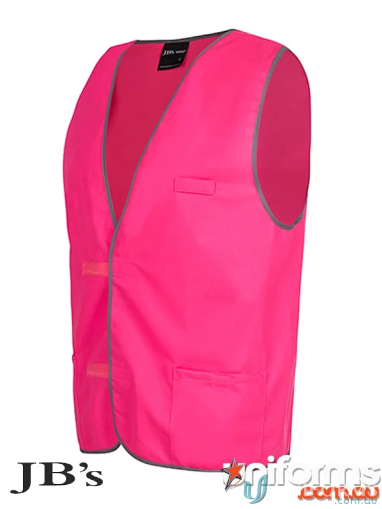 Pink safety vest with reflective trim from Coloured Tricot Vest, extra large size, perfect for uniforms