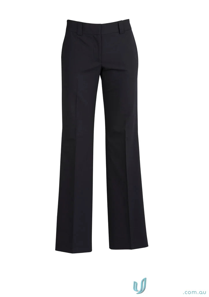 Dark blue hipster fit trousers for workwear or uniforms, straight-leg style