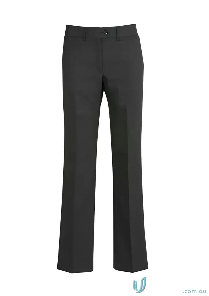 Black comfort wool relaxed fit straight leg pants for a comfy stylish look