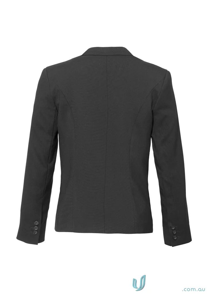 Dark gray comfort wool short jacket with reverse lapel, perfect for a stylish look