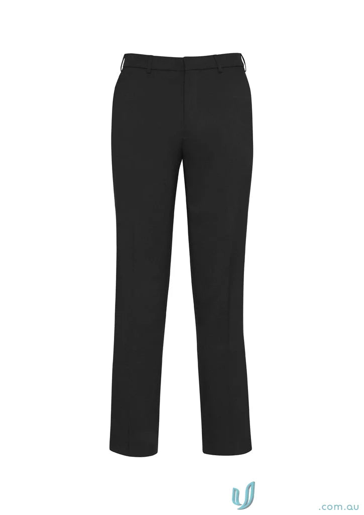 Comfort Wool Slimline Pant with black straight-leg trousers and internal security pocket