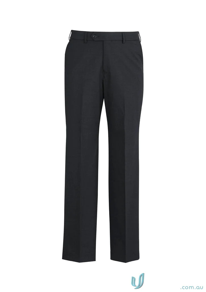 Black dress pants made of comfort wool stretch with an adjustable waist for a perfect fit