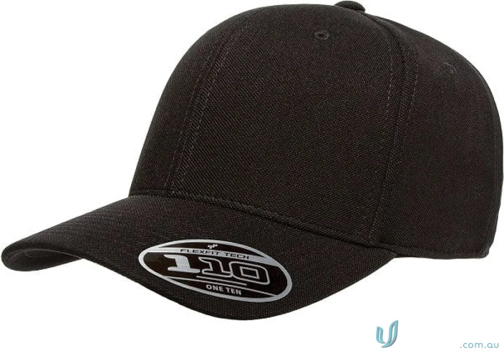 Black baseball cap from Cool And Dry Cap, perfect for workwear and uniforms