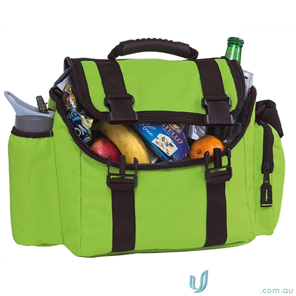 Green Lunch Bag with Snacks from Cool Shuttle Cooler for main compartment bag orders
